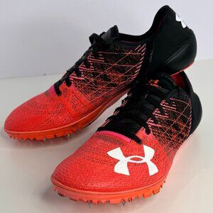 Under Armour Speedform Sprint 2 Track Field Spikes‎ Red Black Mens 7.5